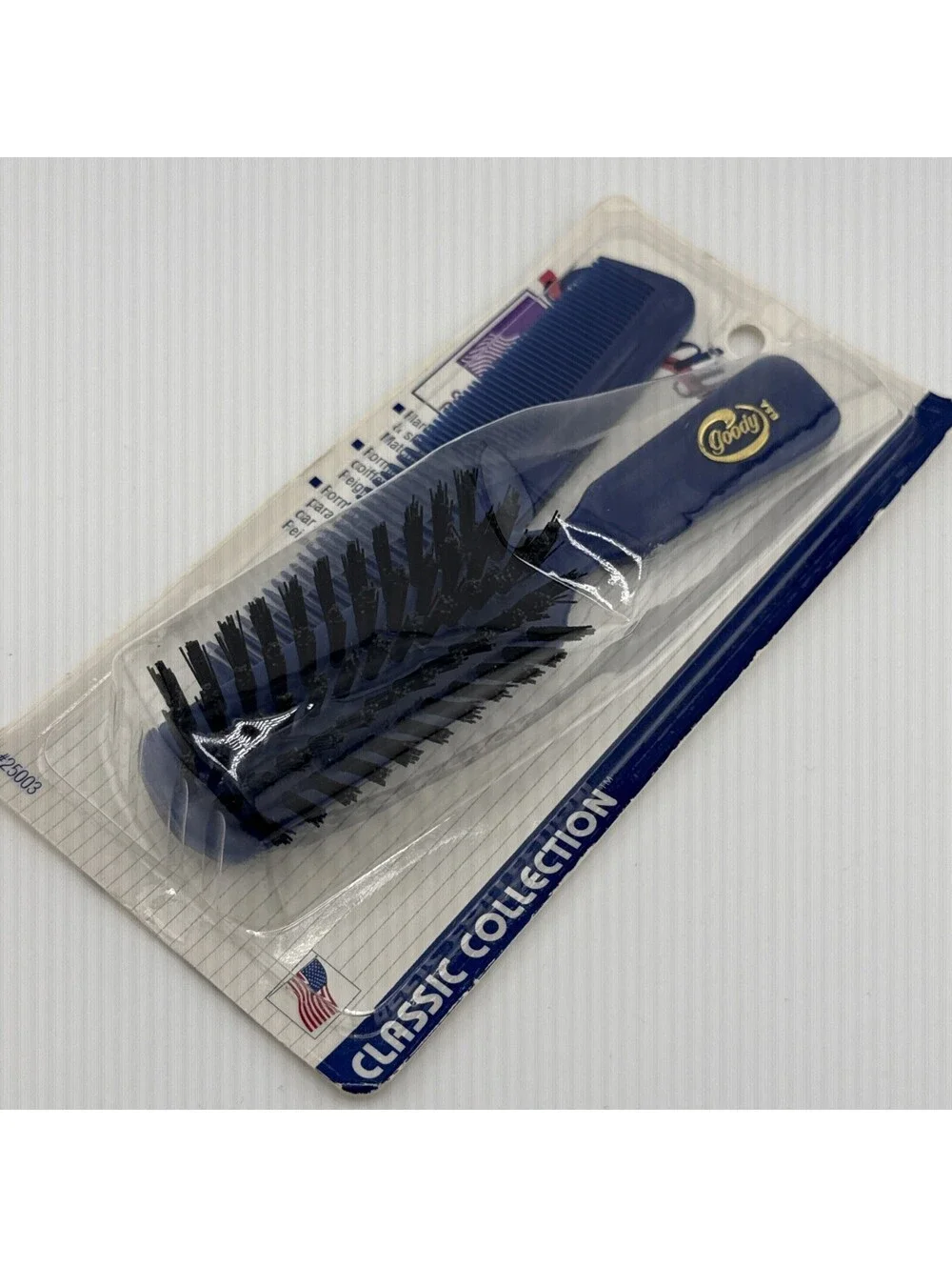 VTG Goody #25003 Brush & Comb Set Blue Goody Pocket Brush & Comb New Old Stock